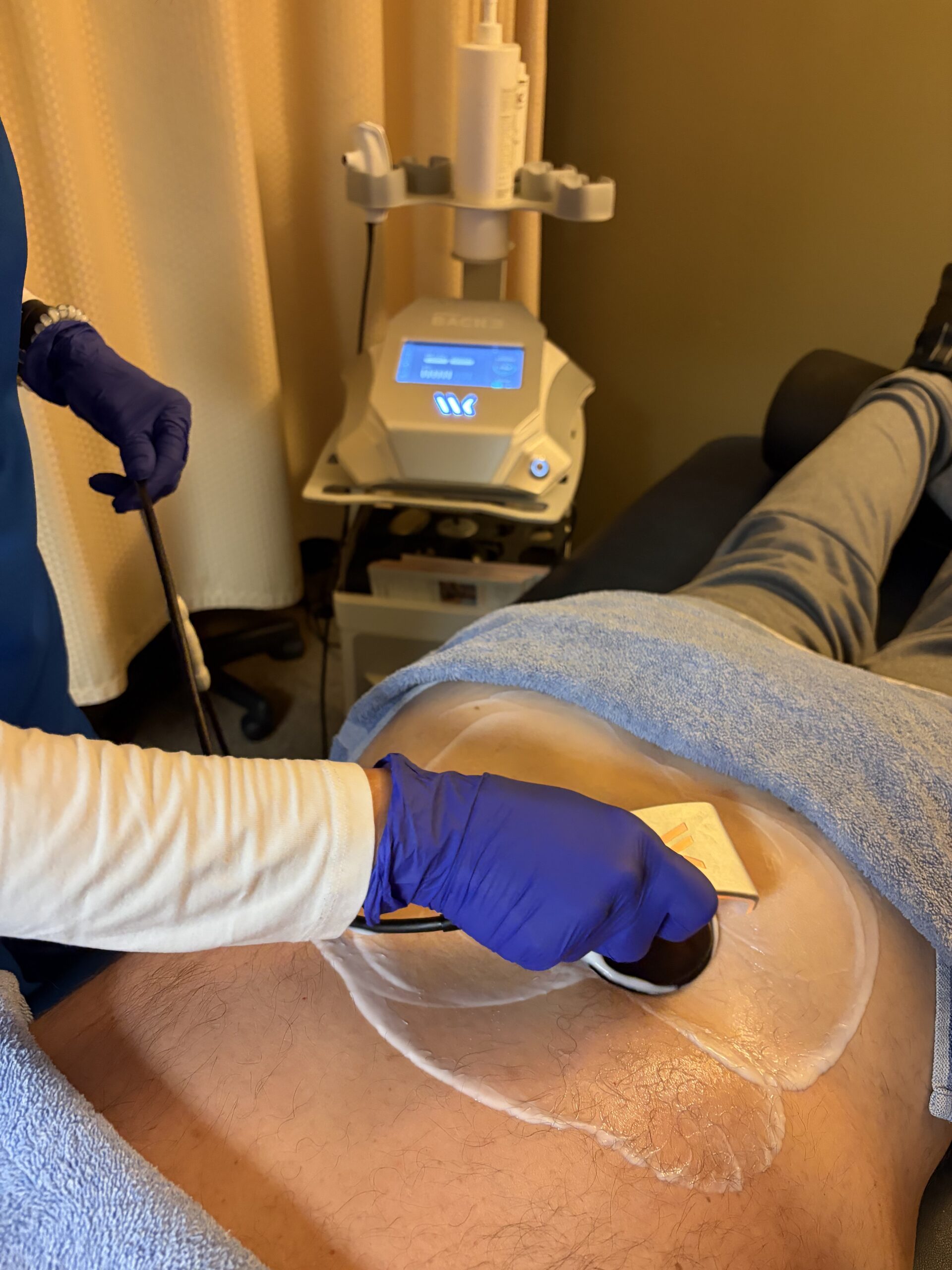 Dr. Shahnaz Sabeti providing TECAR deep heat therapy